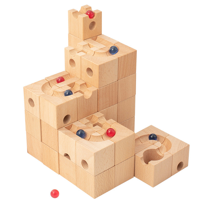 Kindergarten Large Particles Build Children's Pinball Track Ball Building Blocks Space Maze Puzzle Brain Toy