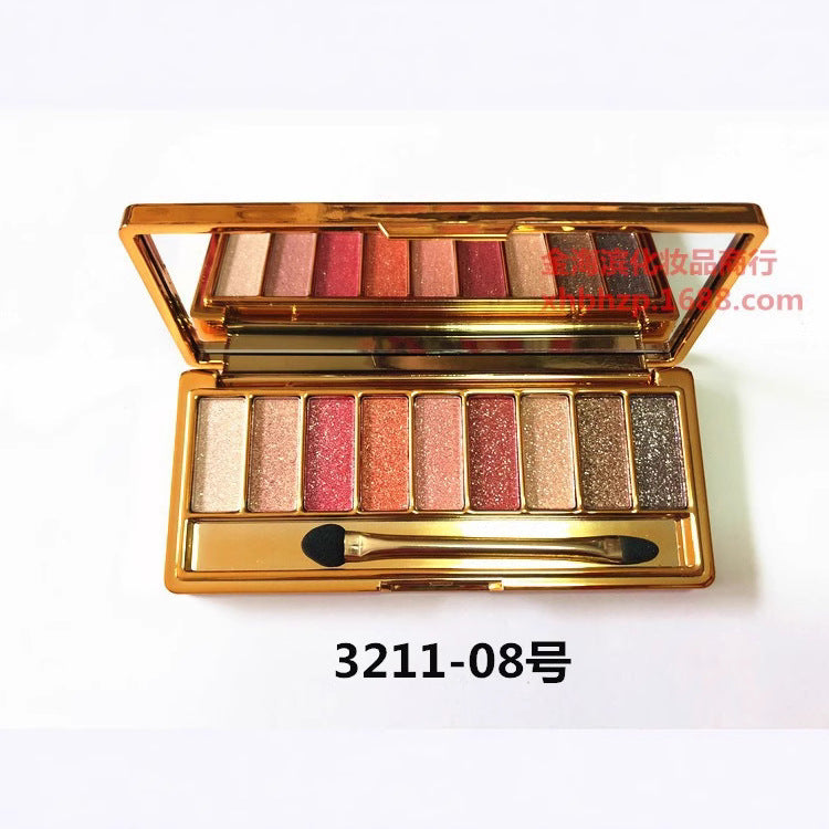 Winnie The Bear Eyeshadow 9-Color Eyeshadow Nine-Color Pearlescent Flash End Diamond Eyeshadow Recommended By Internet Celebrities